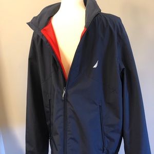 Nautica Navy Blue Rain Jacket medium